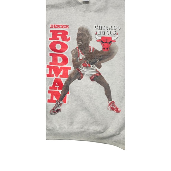 Vintage 90's Dennis Rodman Caricature Crewneck Sz XL Chicago Bulls. - Picture 5 of 5